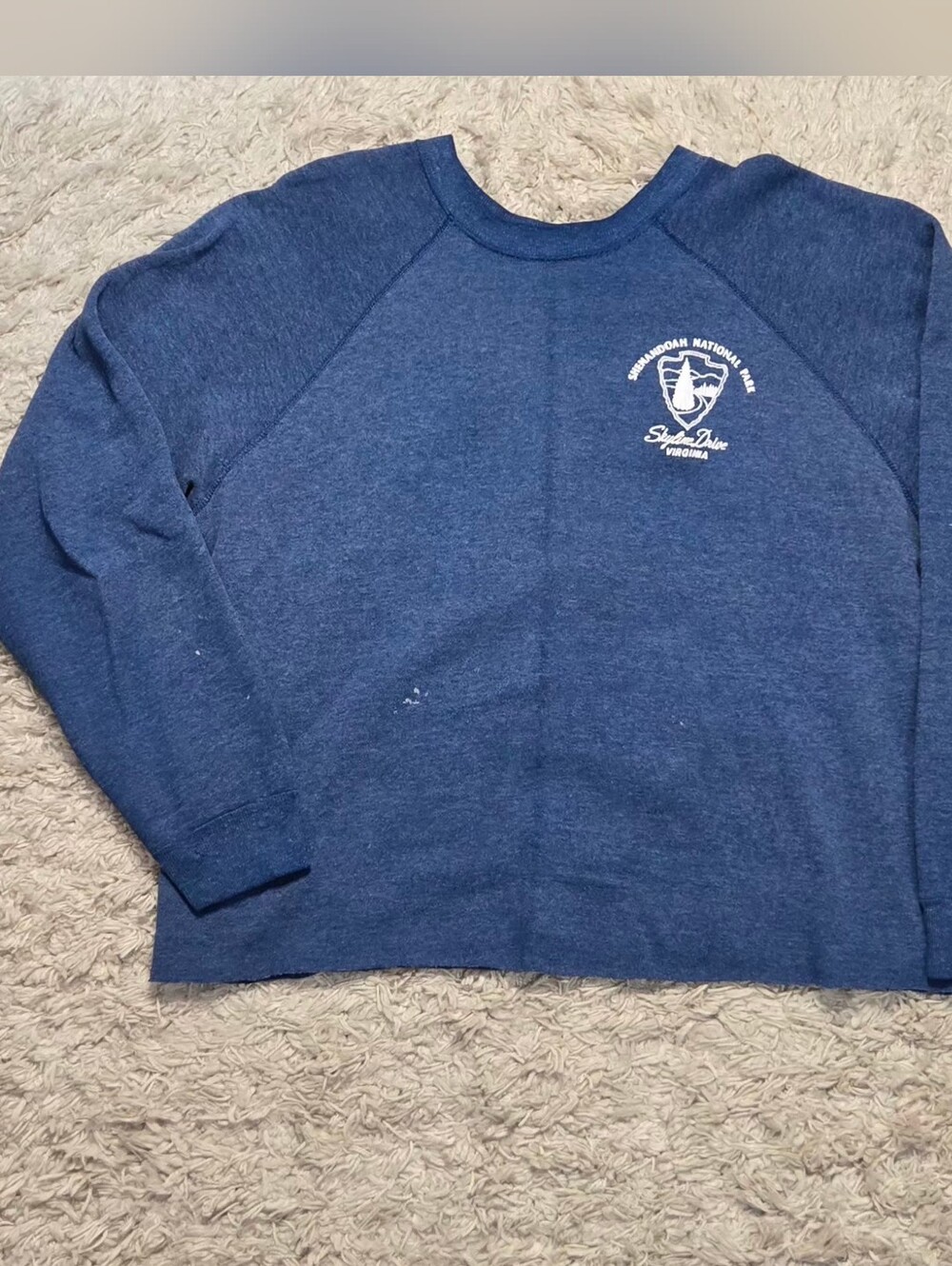 VTG 80s Shenandoah Nat. Park Cropped Faded Raglan XL